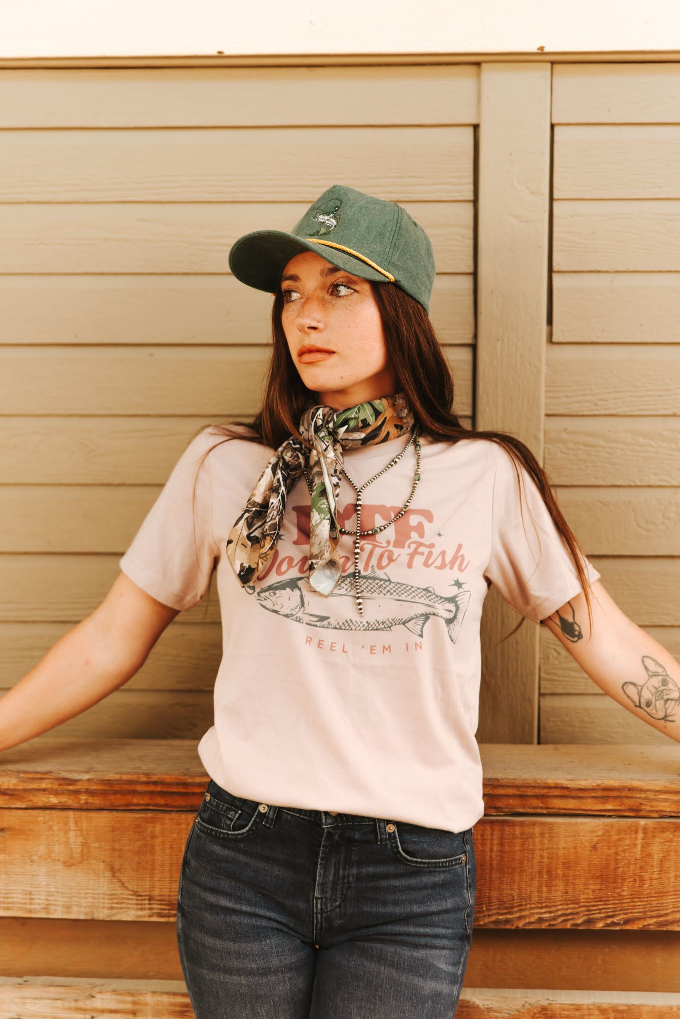 3-pc Pearl Lariat, Flat Turquoise Necklace & Bandana Bundle