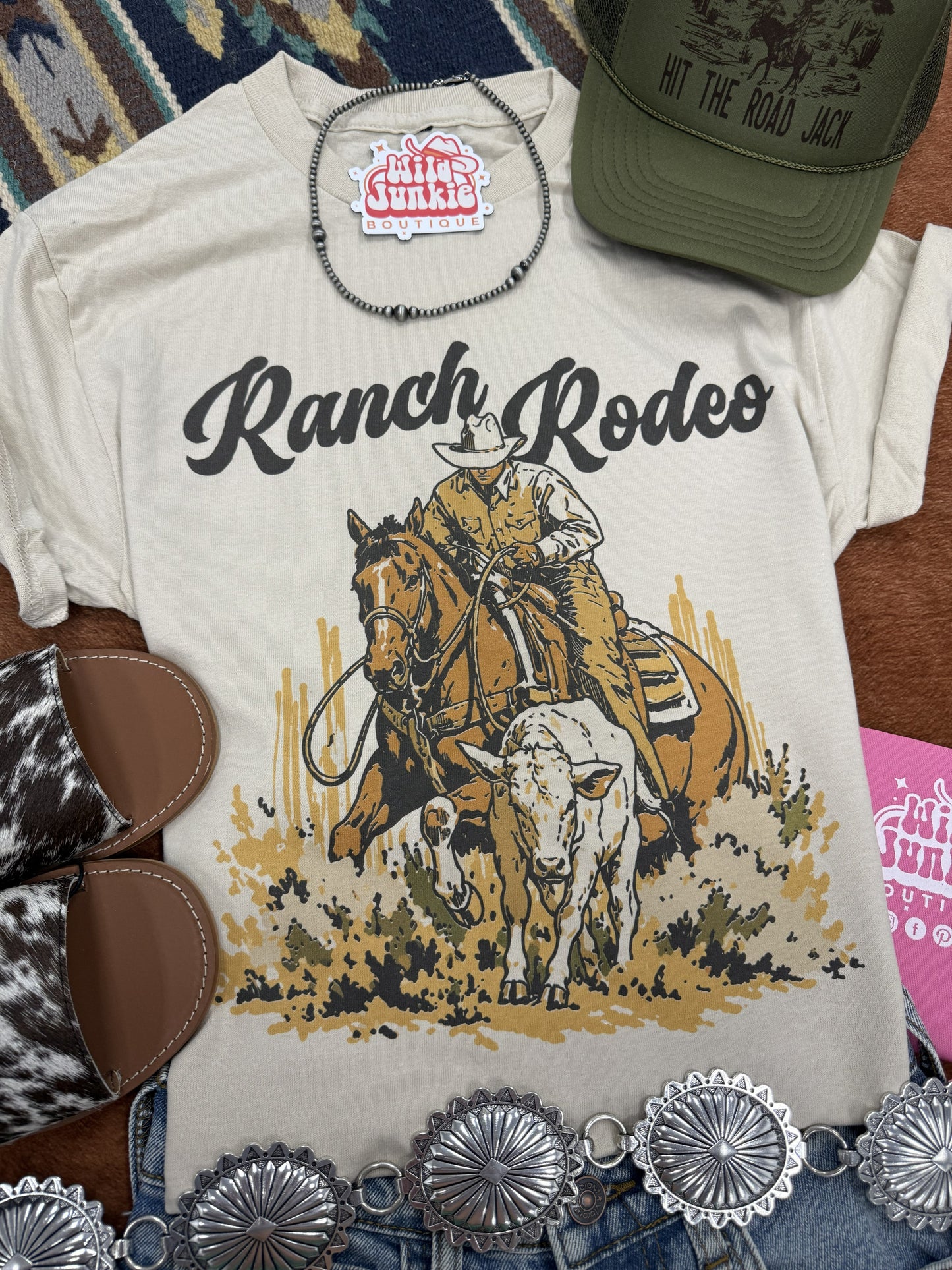 Ranch Rodeo Cowboy Roping Graphic Tee