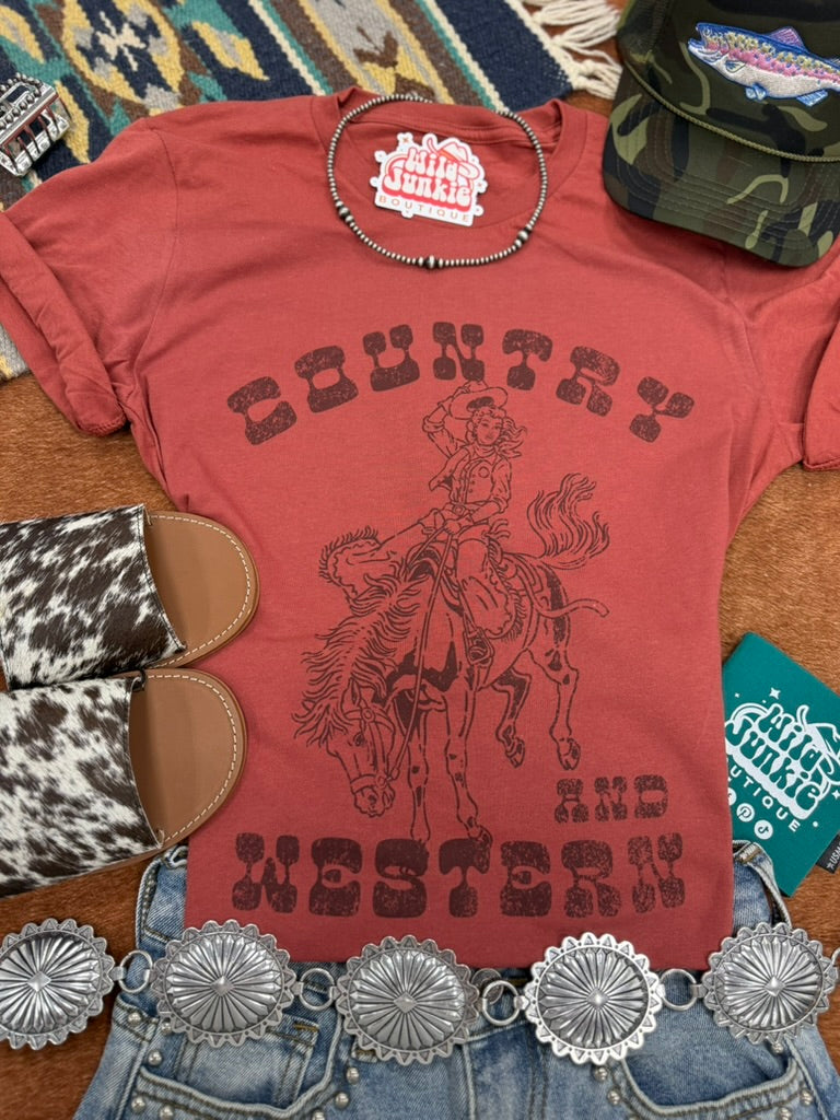Country & Western Cowgirl Graphic Tee