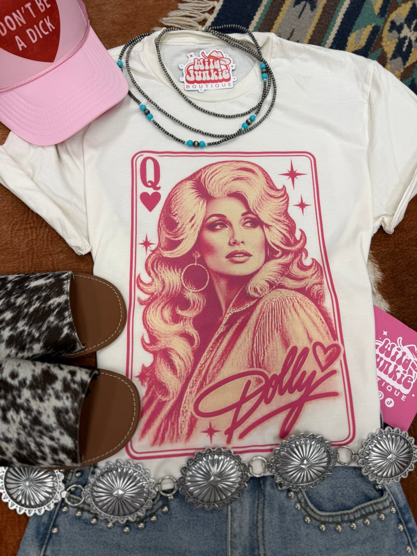 Queen of Hearts Dolly Parton Graphic Tee