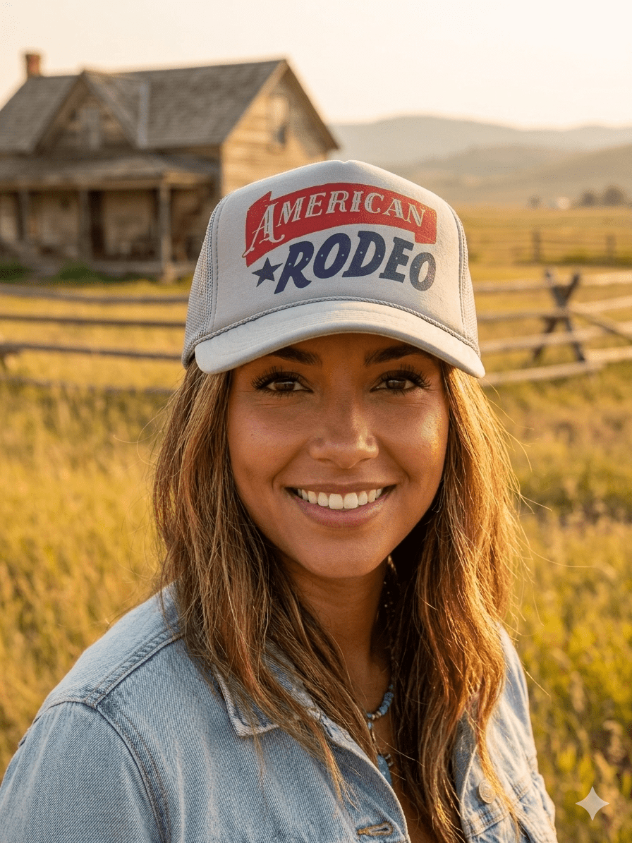 American Rodeo Classic Trucker HatGrey