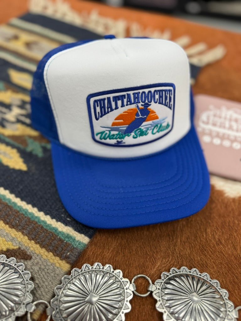 Chattahoochee Water Ski Club Patch Trucker HatBlue and White