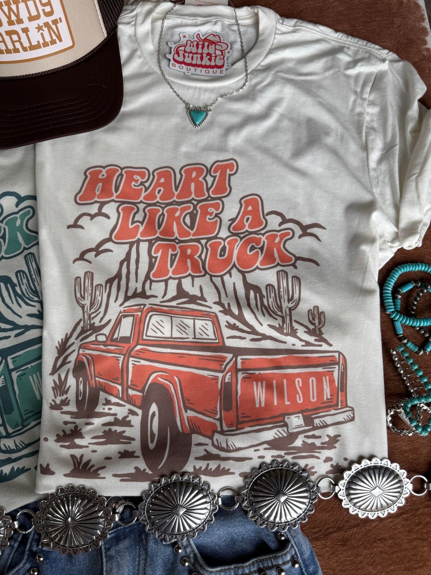 Heart Like A Truck Graphic TeeTurquoiseS