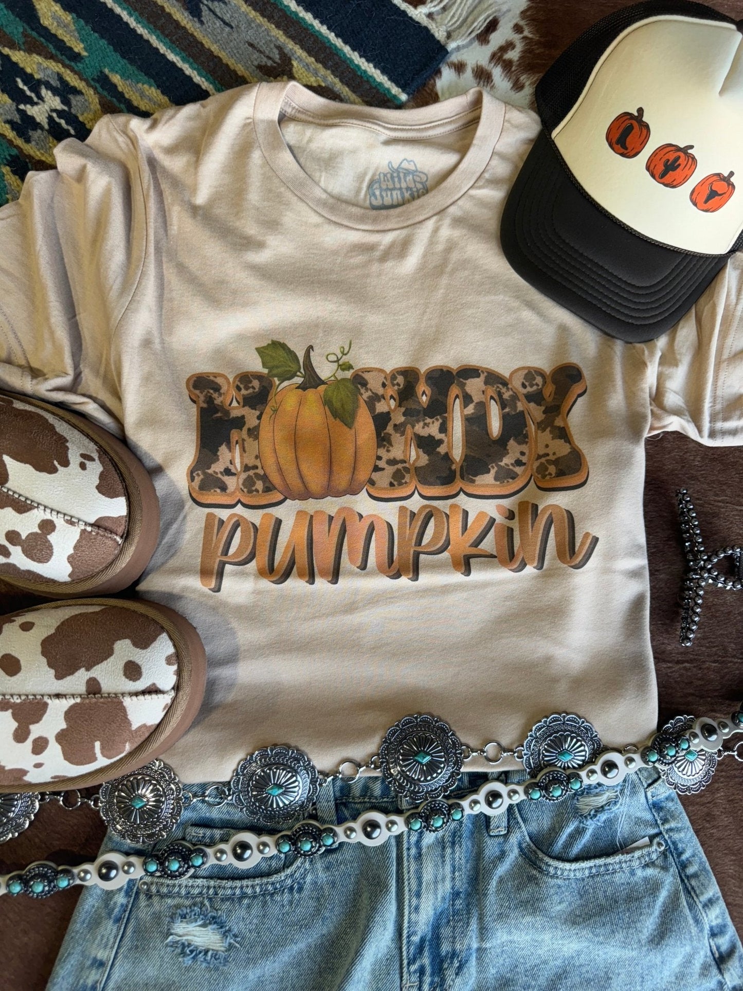 Howdy Pumpkin Western Graphic TeeSand DuneS