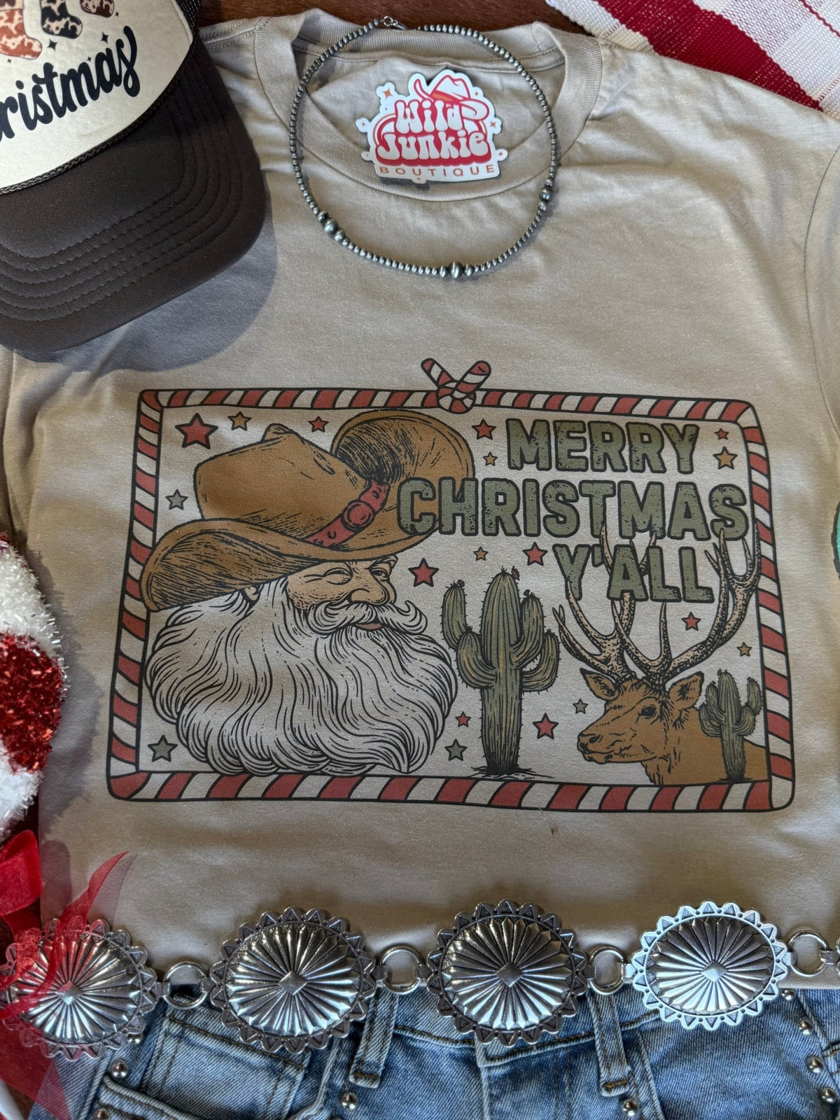 Merry Christmas Y'all Graphic TeeTanS