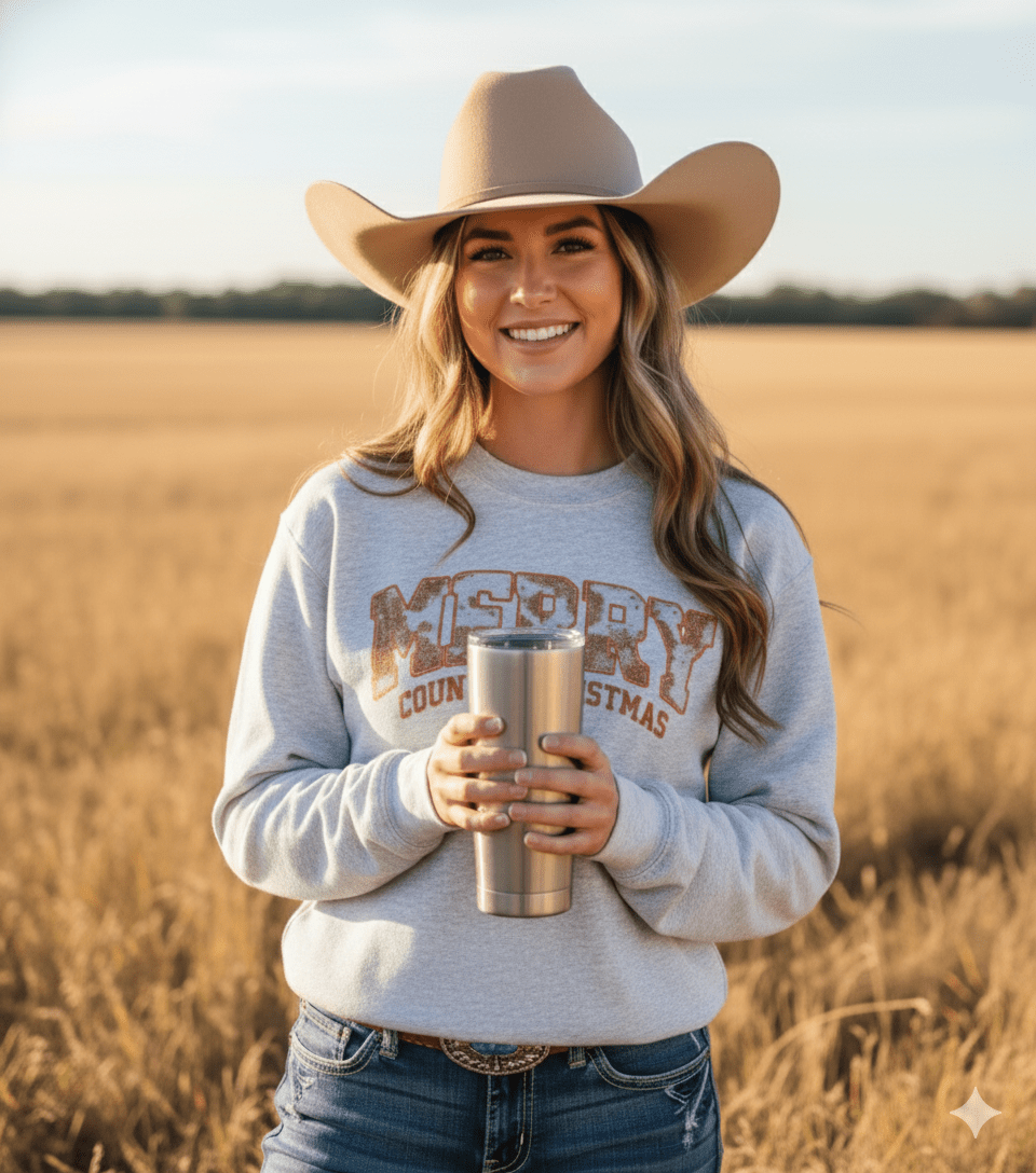 Merry Country Christmas Graphic SweatshirtAshS