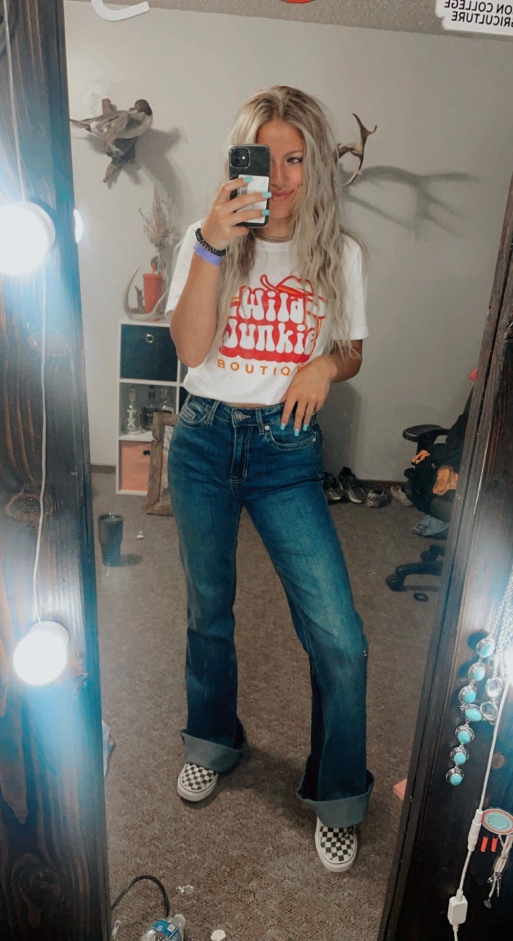 Wild Junkie Graphic Logo TeeWhiteS