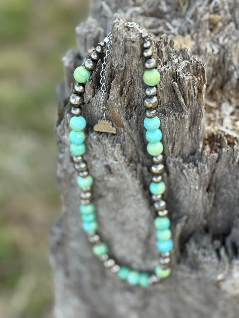 Turquoise Trailblazer Beaded Necklace