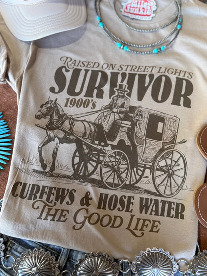 1900's Survivor Graphic TeeTanS