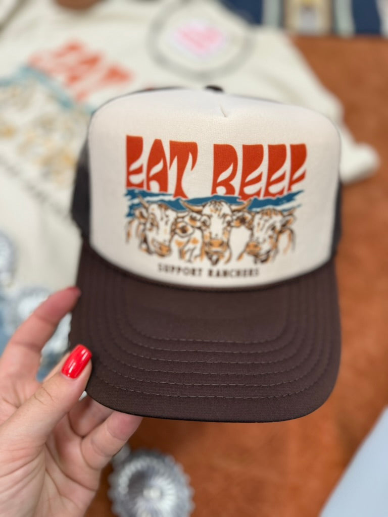 Eat Beef Support Ranchers Trucker Hat