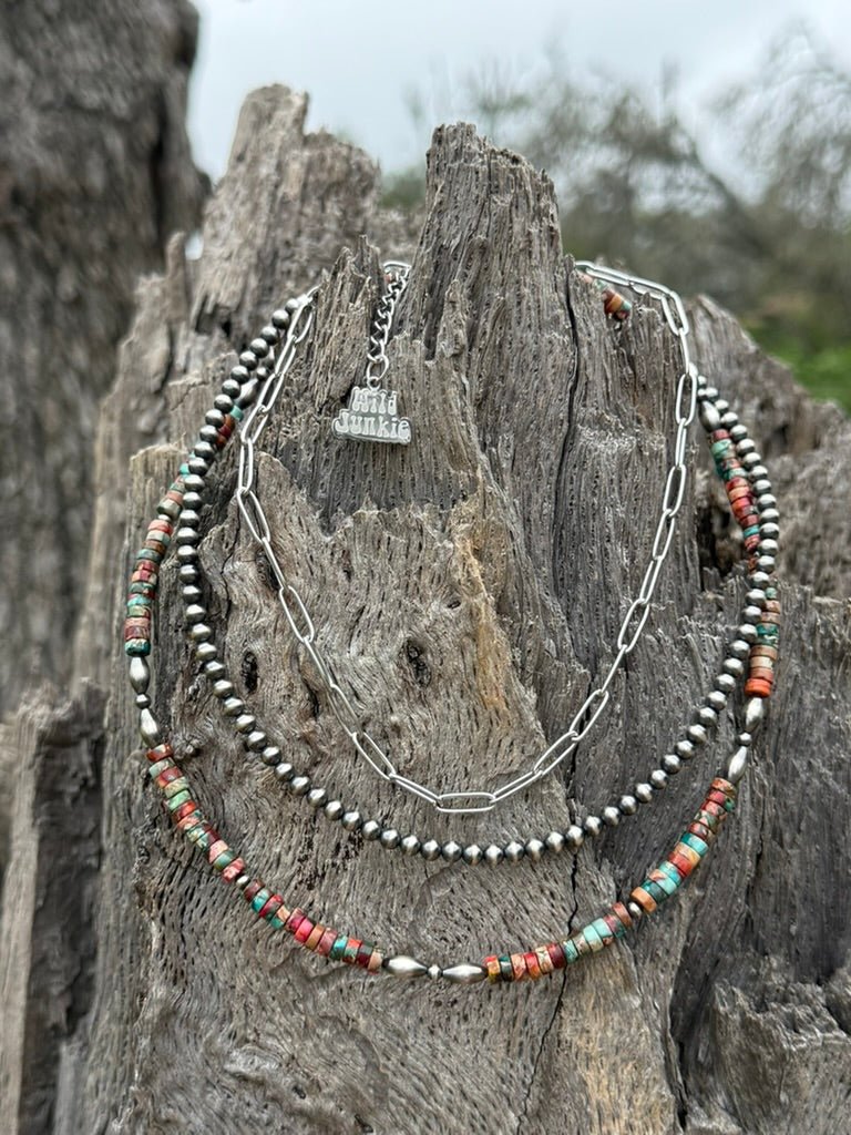 3-pc Sterling Silver Canyon Clay Necklace Stack