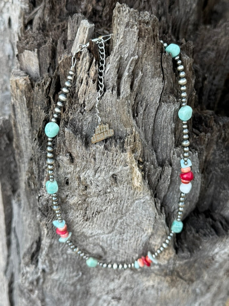 Desert Trail Mixed Stone Beaded Necklace