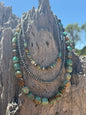 Sterling Silver Sage Canyon Stone Beaded Chain Necklace