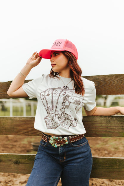 He's A 10 But In Pesos Trucker HatNeon Pink