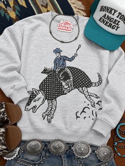 Armadillo Rodeo Graphic SweatshirtAshS