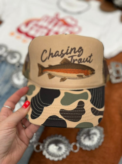 Chasing Trout Trucker HatBrownCamo