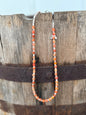 Desert Ember Spiny Oyster Beaded  Necklace