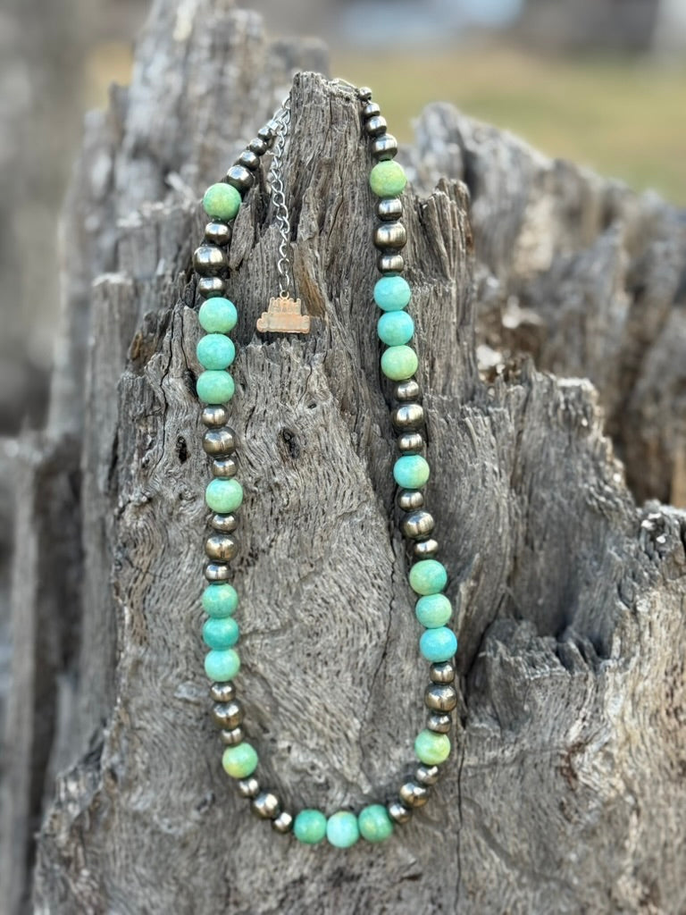 Turquoise Trailblazer Beaded Necklace