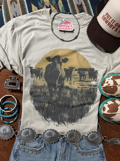 Pasture Sunset Graphic Tee