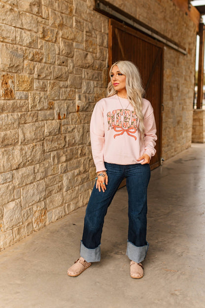 Merry Christmas Camo Print Sweatshirt