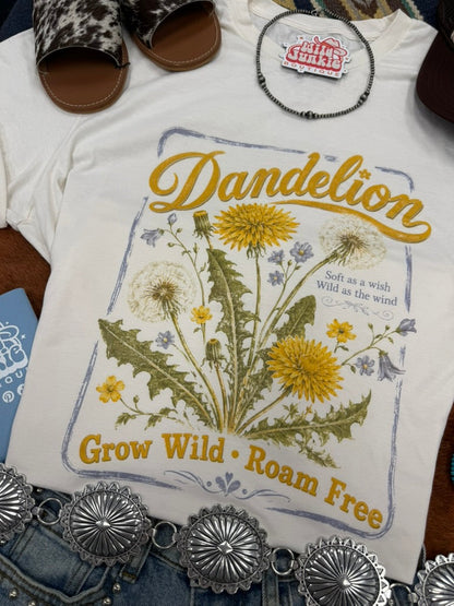 Grow Wild Dandelion Graphic TeeNatural