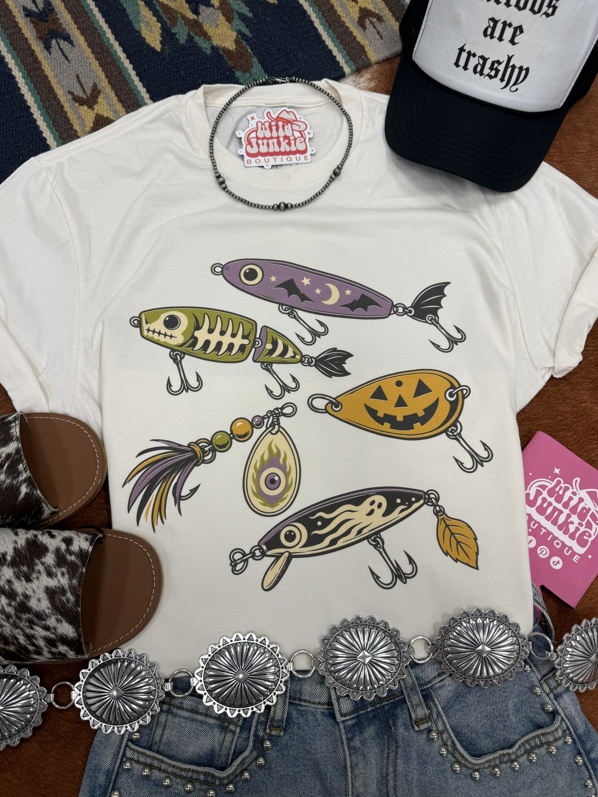 Halloween Fishing Lure Graphic Tee