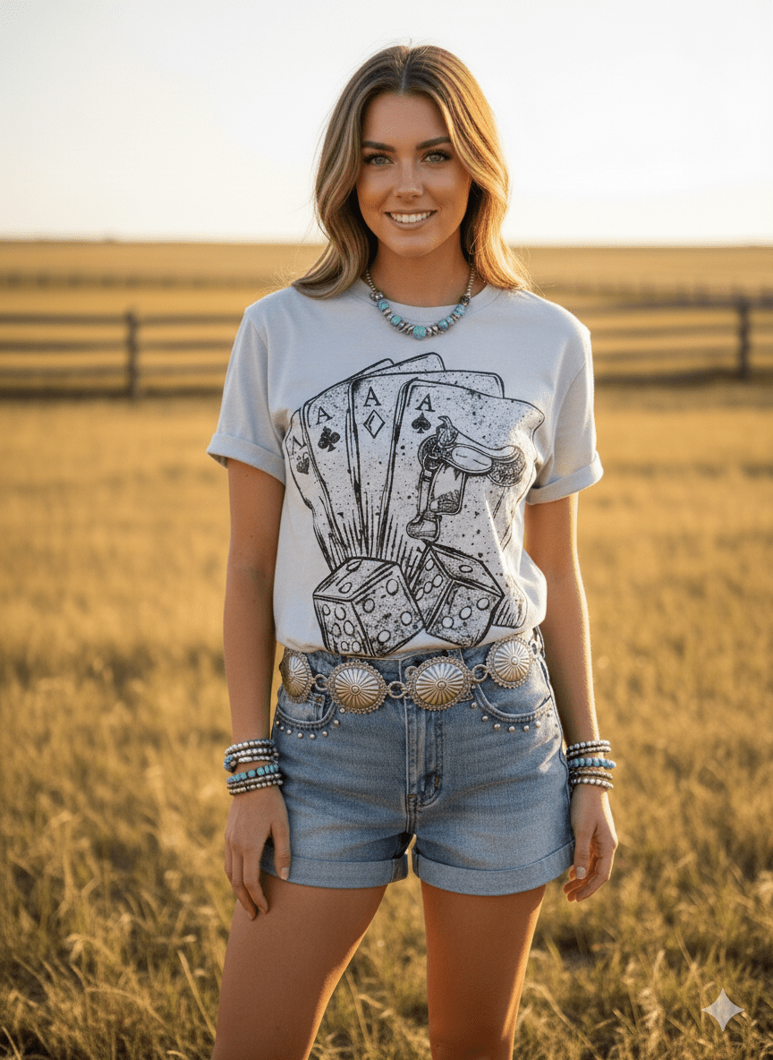 Aces And Dice Graphic TeeCool GreyS