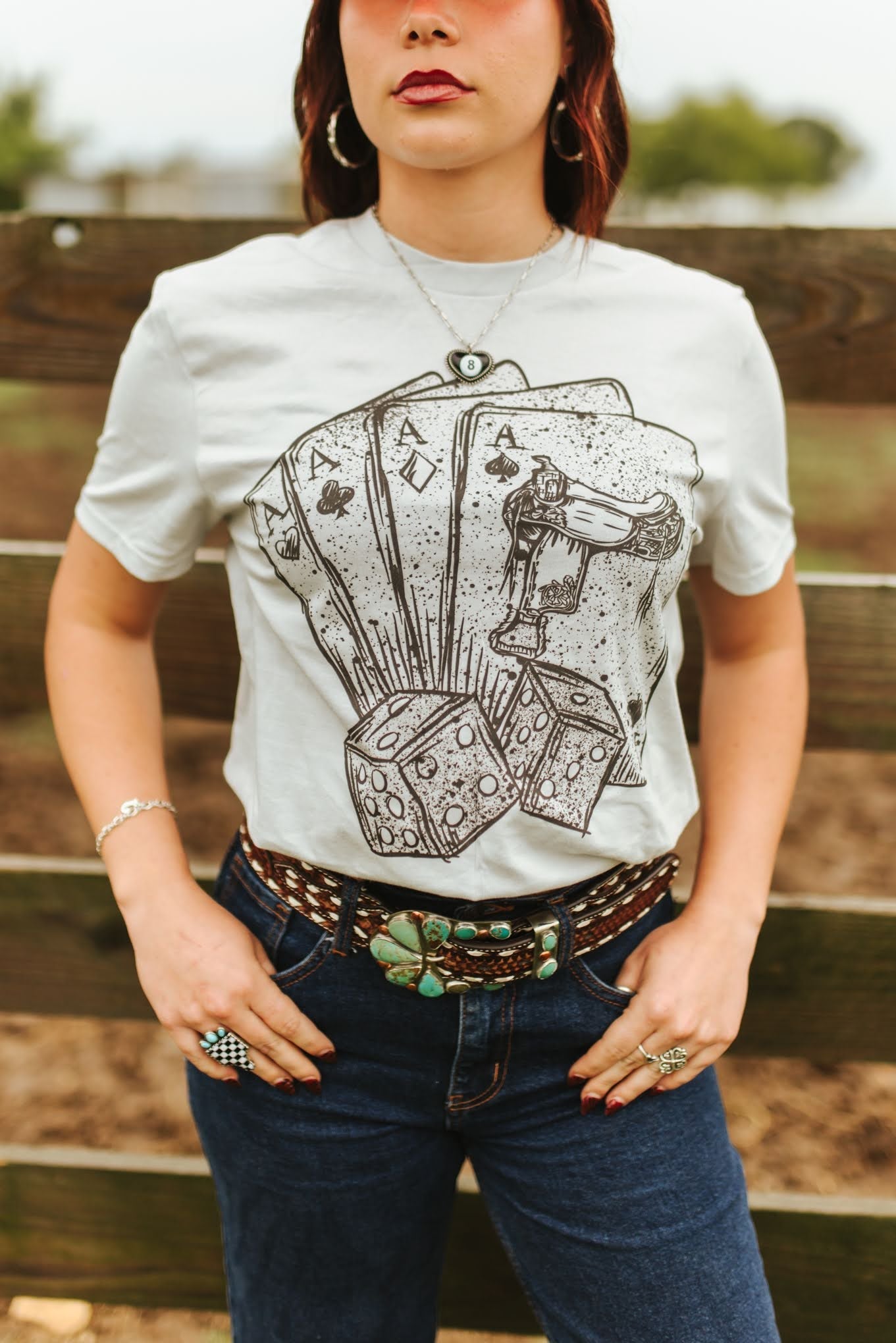 Aces And Dice Graphic TeeCool GreyS