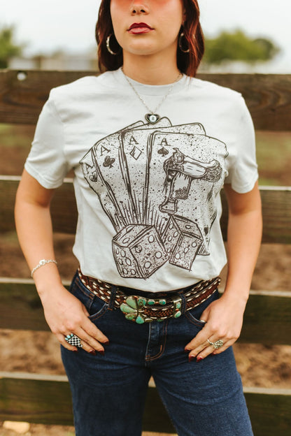 Aces And Dice Graphic TeeCool GreyS