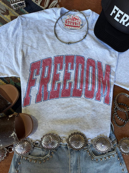 American Freedom Graphic TeeLight AshXS
