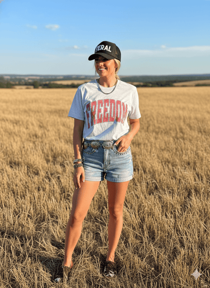 American Freedom Graphic TeeLight AshS