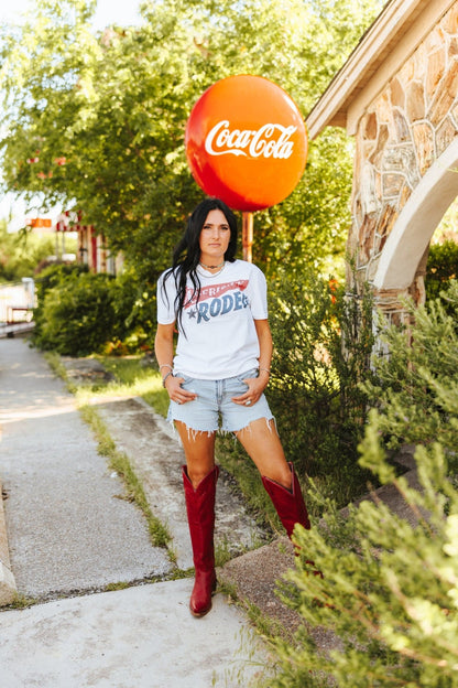 American Rodeo Classic Graphic TeeWhiteS