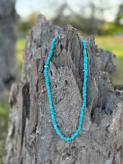 Authentic Turquoise Chips Beaded Necklace