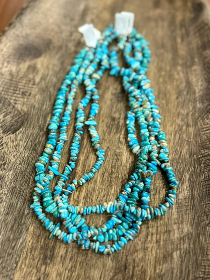 Authentic Turquoise Chips Beaded Necklace