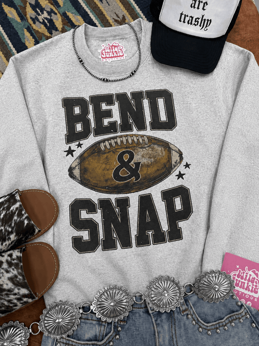 Bend & Snap Football Graphic SweatshirtOatmealS