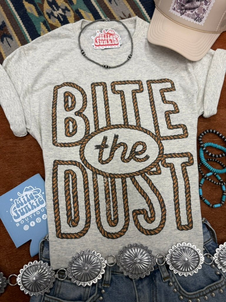 Bite The Dust Twisted Rope Graphic TeeHeather OatmealS