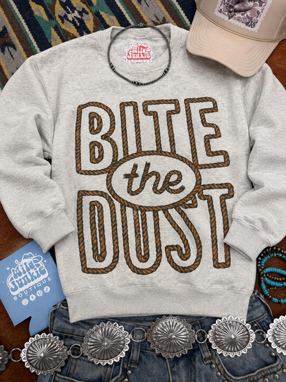 Bite The Dust Twisted Rope Graphic SweatshirtOatmealS