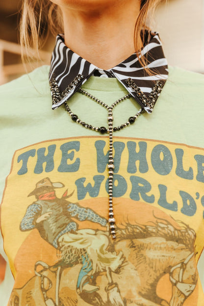 Black Onyx Eclipse Beaded Necklace