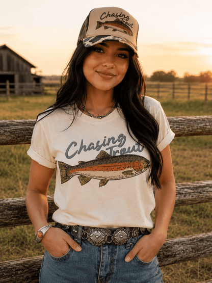 Chasing Trout Graphic TeeNaturalS