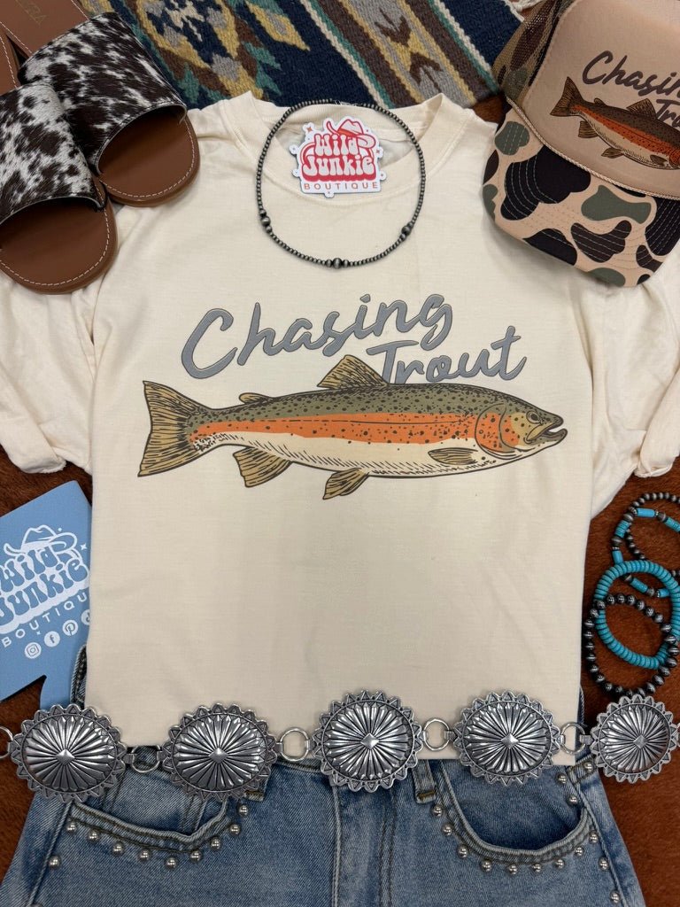 Chasing Trout Graphic TeeNaturalS