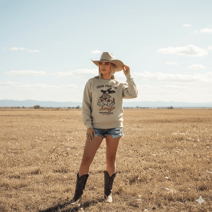 Check Your Ego Amigo Cowboy Graphic SweatshirtSandS