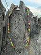 Cherry Limeade Jasper Beaded Necklace
