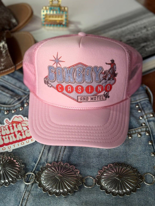 Cowboy Casino Trucker HatPink