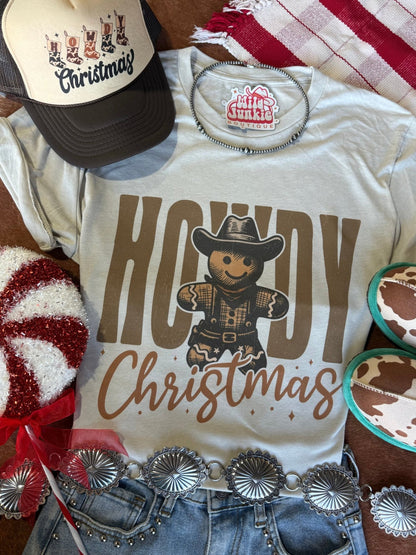 Cowboy Gingerbread Howdy Christmas Graphic TeeCementS