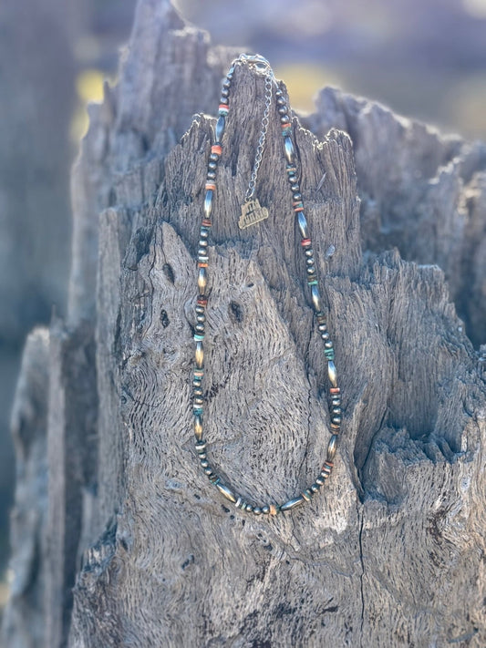 Cowboy Trail Heishi Beaded Choker