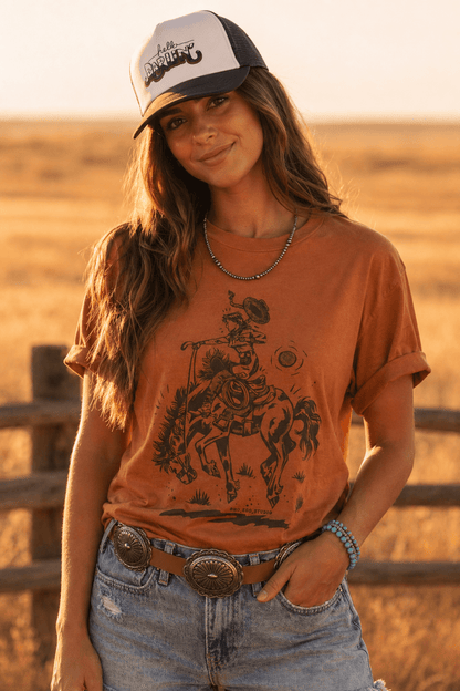 Cowgirl Rider Graphic TeeYamS