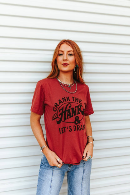 Crank The Hank & Let's Drank Graphic TeeRustS