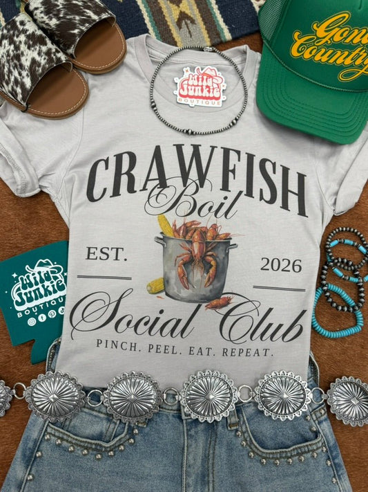 Crawfish Boil Social Club Graphic TeeCool GreyS