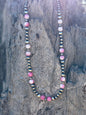 Desert Rose Pink Conch Beaded Necklace