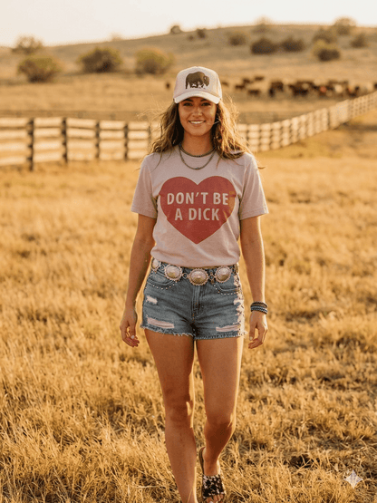 Don't Be A Dick Graphic TeePink GravelS
